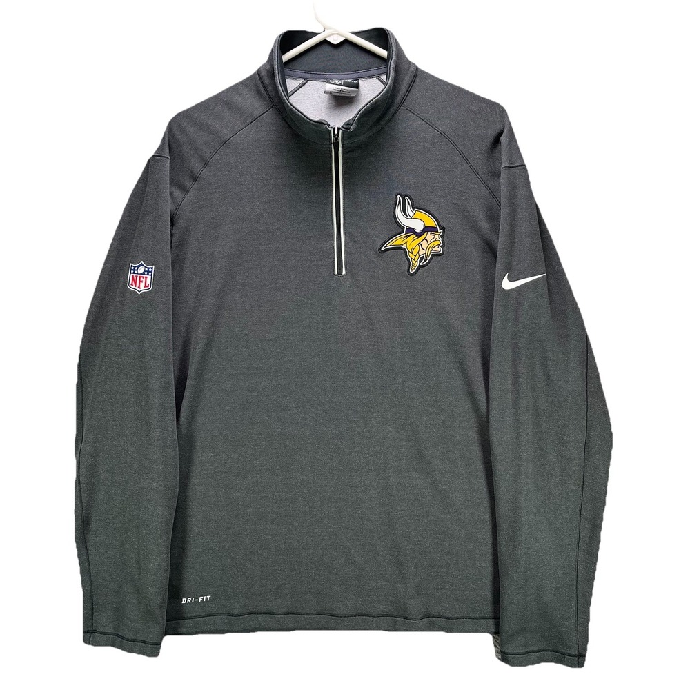 Nike Minnesota Vikings 1/4 Zip Pullover Mens XL On Field Dri Fit Performance